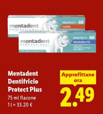 Mentadent Dentifricio Protect Plus