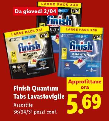 Finish Quantum Tabs Lavastoviglie