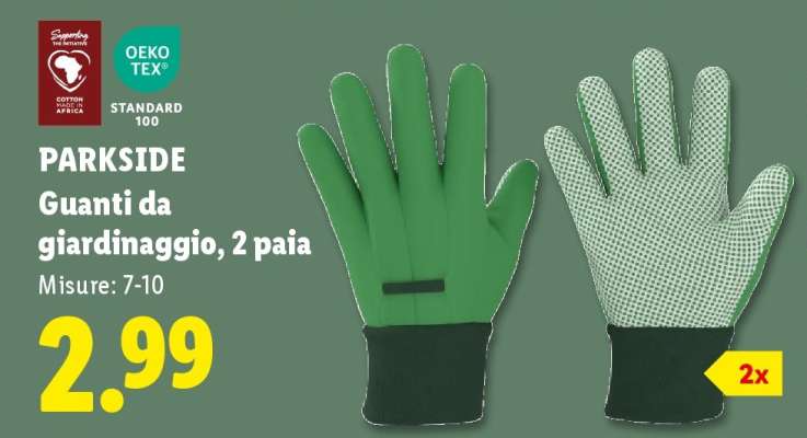 PARKSIDE Guanti da giardinaggio, 2 paia
