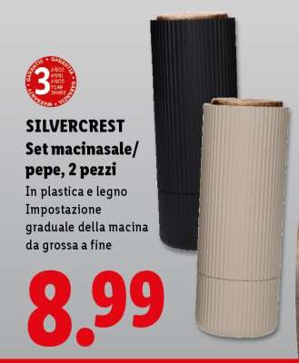 Silvercrest Set macinasale/pepe, 2 pezzi