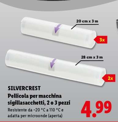 Silvercrest Pellicola per macchina sigillasacchetti, 2 o 3 pezzi