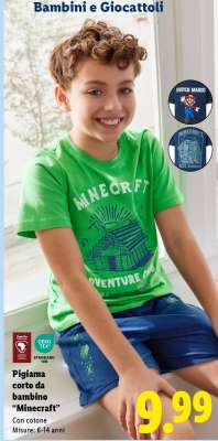 Pigiama corto da bambino 'Minecraft'