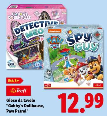 Gioco da tavolo 'Gabby's Dollhouse, Paw Patrol'