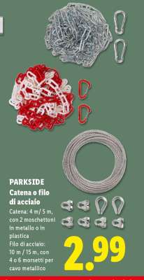 PARKSIDE Catena o filo di acciaio