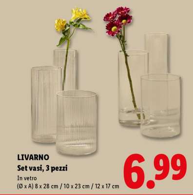 LIVARNO Set vasi, 3 pezzi