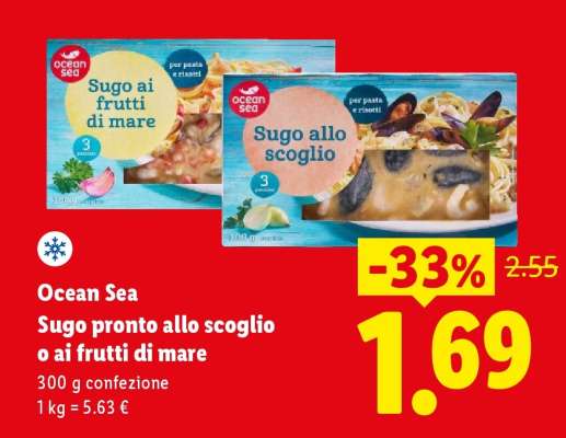 Ocean Sea Sugo pronto allo scoglio o ai frutti di mare