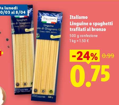 Italiamo Linguine o spaghetti trafilati al bronzo