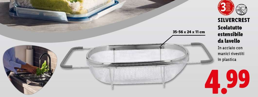 SILVERCREST Scolatutto estensibile da lavello