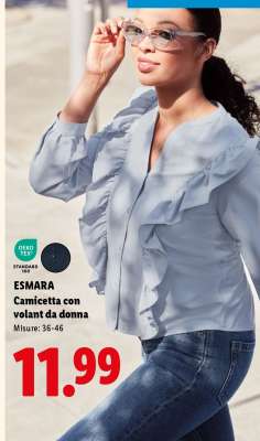 ESMARA Camicetta con volant da donna