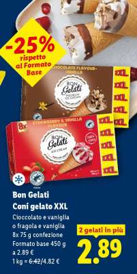 Bon Gelati Coni gelato XXL