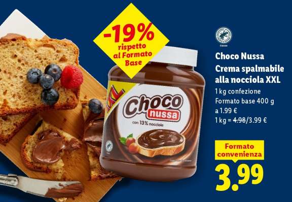 Choco Nussa Crema spalmabile alla nocciola XXL