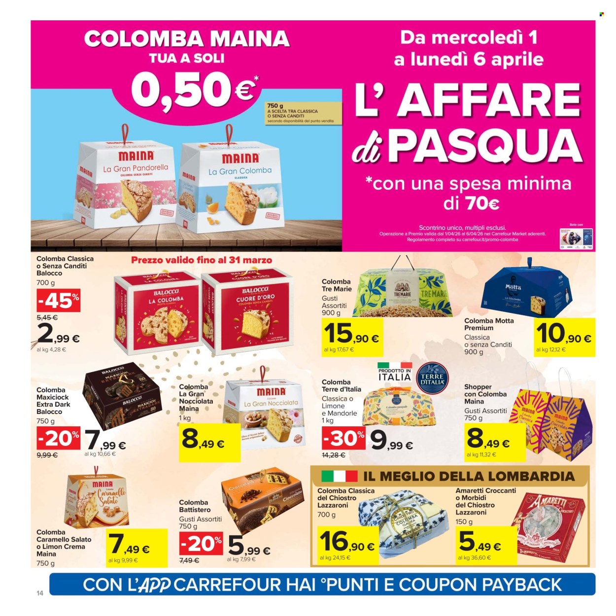 Volantino Carrefour - 24/3/2026 - 6/4/2026. Pagina 14