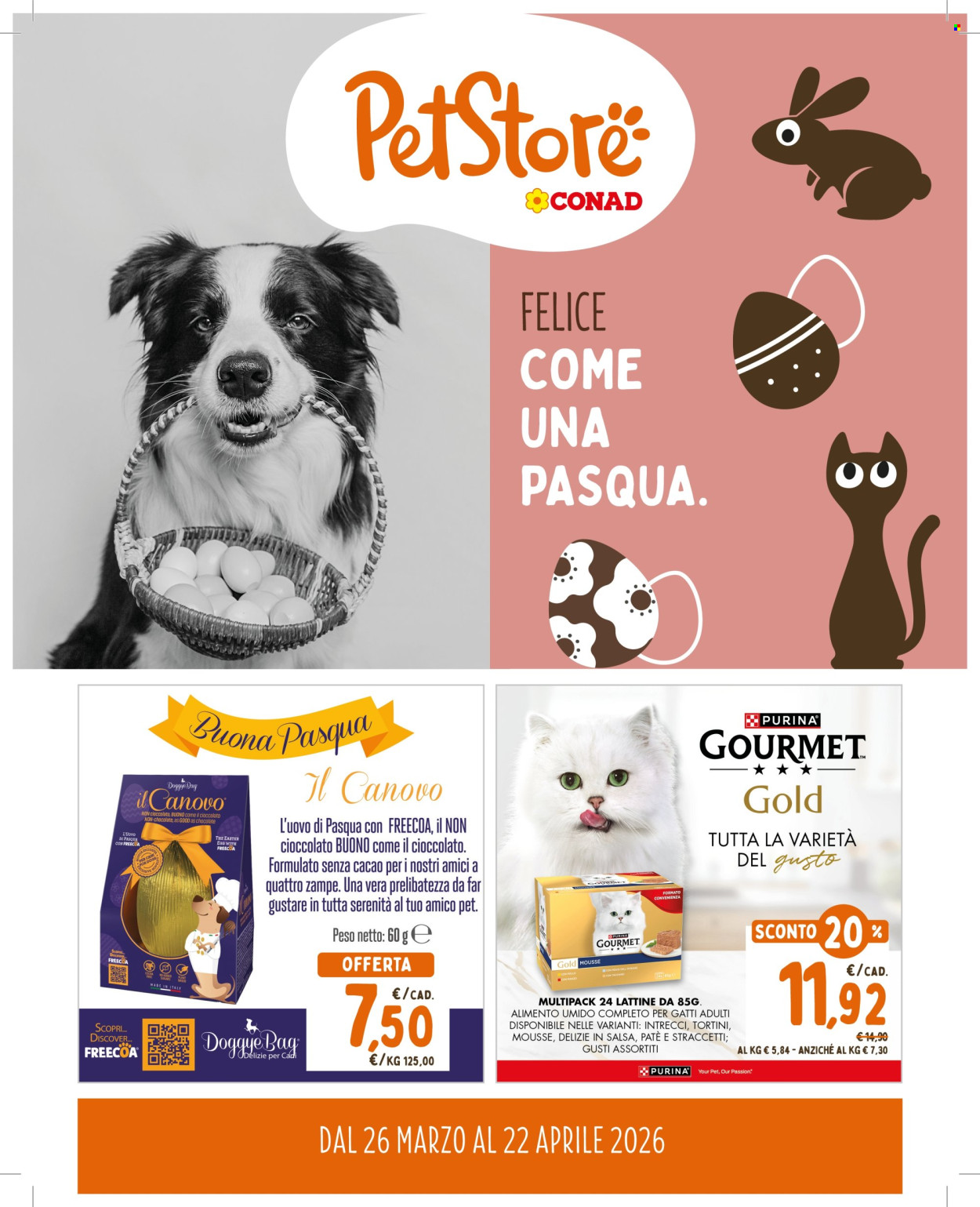 Volantino Pet Store Conad - 26/3/2026 - 22/4/2026. Pagina 1