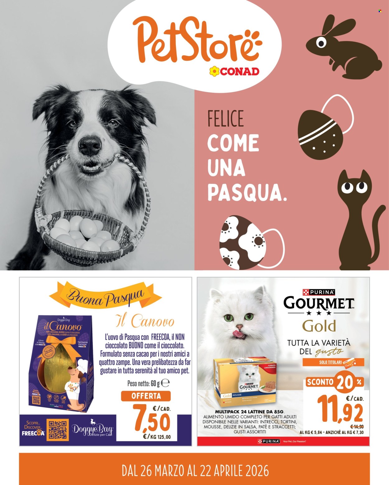 Volantino Pet Store Conad - 26/3/2026 - 22/4/2026. Pagina 1
