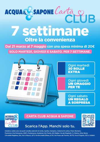 Volantino Acqua & Sapone - 21/3/2026 - 7/5/2026.