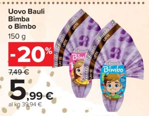 Uovo Bauli Bimba o Bimbo