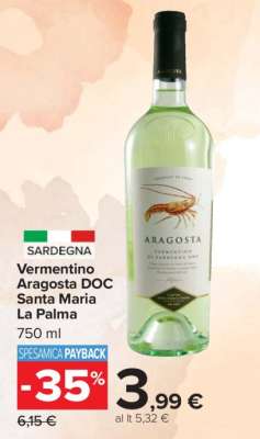 Vermentino Aragosta DOC Santa Maria La Palma