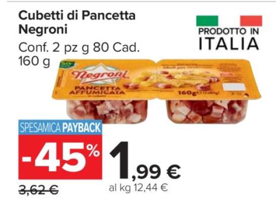 Cubetti di Pancetta Negroni