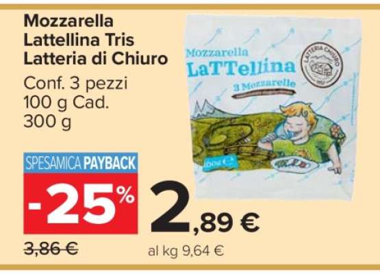 Mozzarella LaTTellina Tris Latteria di Chiuro