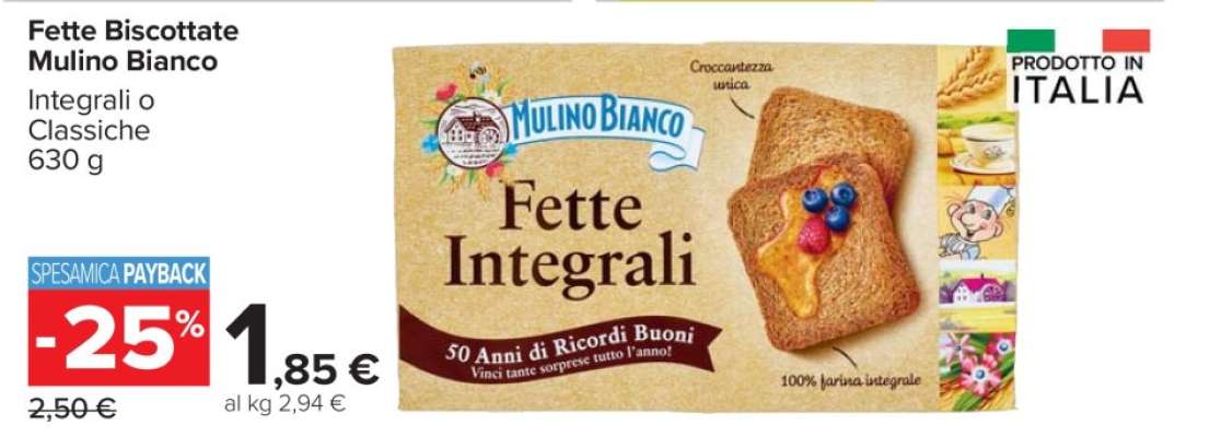 Fette Biscottate Mulino Bianco