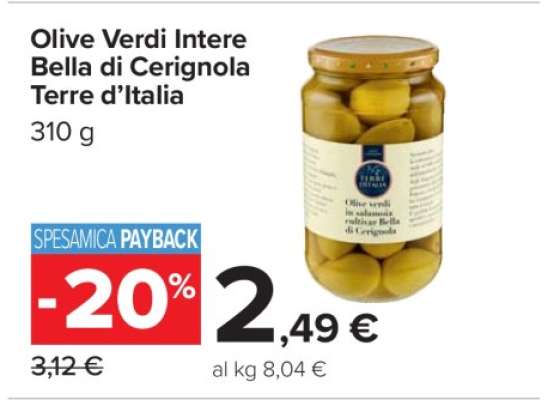 Olive Verdi Intere Bella di Cerignola Terre d’Italia