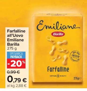 Farfalline all’uovo Emiliane Barilla
