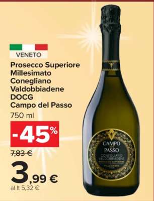 Prosecco Superiore Millesimato Conegliano Valdobbiadene DOCG Campo del Passo