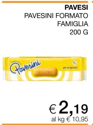 PAVESI PAVESINI FORMATO FAMIGLIA