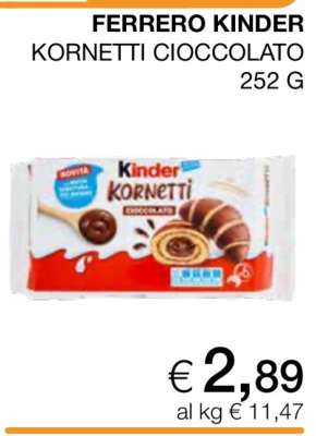 FERRERO KINDER KORNETTI CIOCCOLATO
