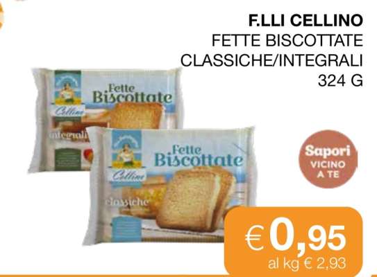 F.LLI CELLINO FETTE BISCOTTATE CLASSICHE/INTEGRALI