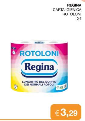 REGINA CARTA IGIENICA ROTOLONI X4