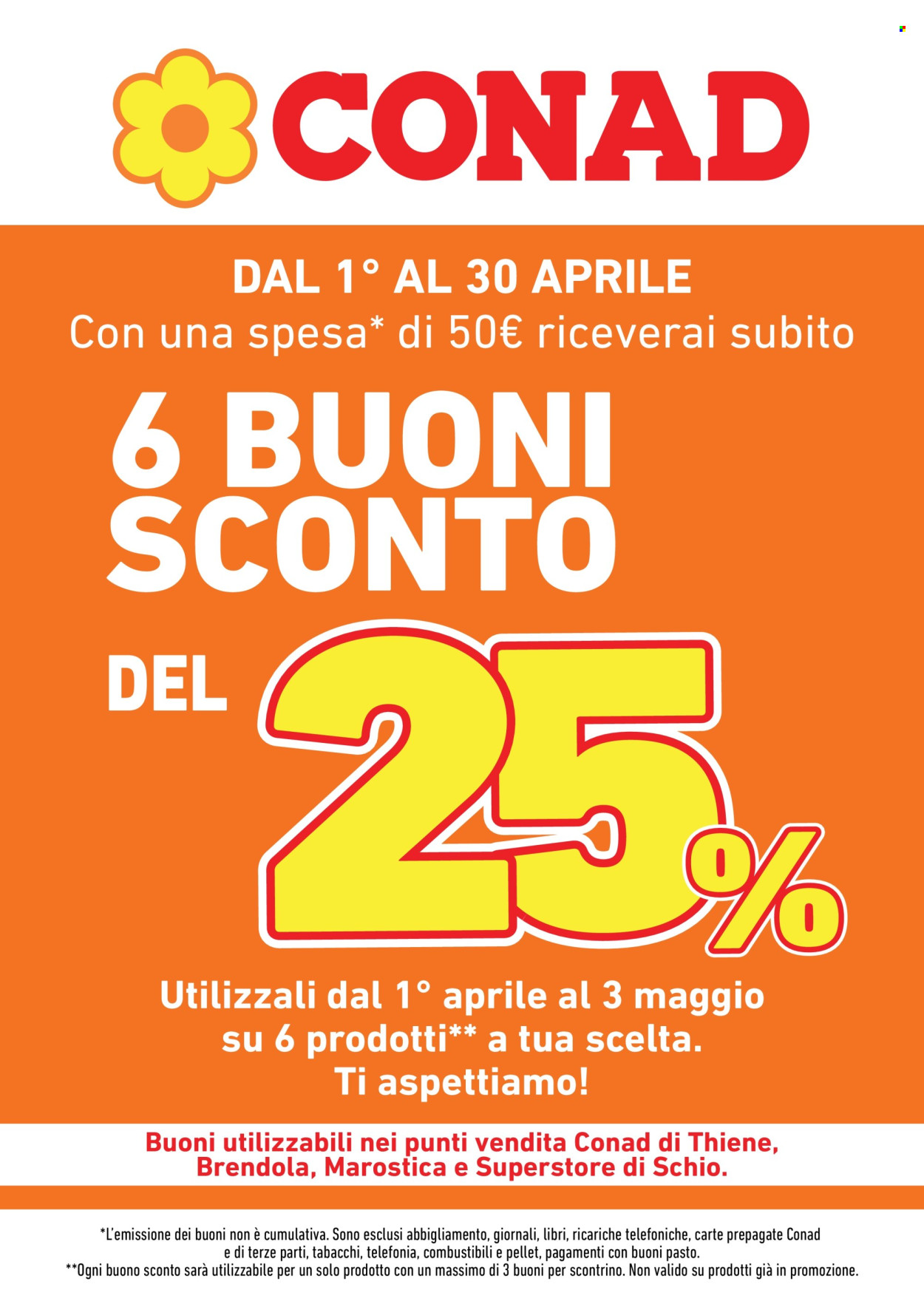 Volantino Conad - 1/4/2026 - 30/4/2026. Pagina 1