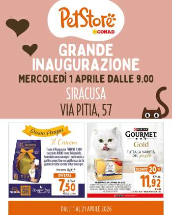 Volantino Pet Store Conad - 1/4/2026 - 21/4/2026.