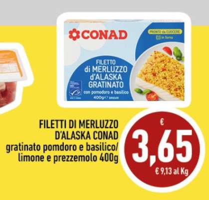 FILETTI DI MERLUZZO D’ALASKA CONAD
