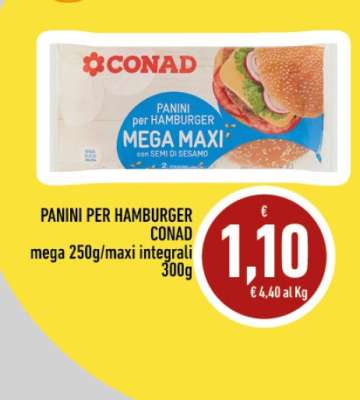 PANINI PER HAMBURGER CONAD