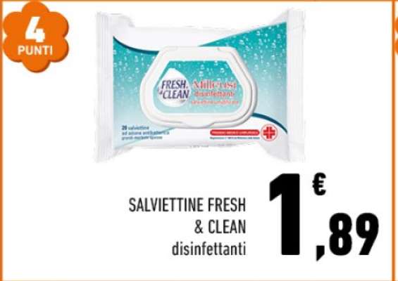 SALVIETTINE FRESH & CLEAN disinfettanti
