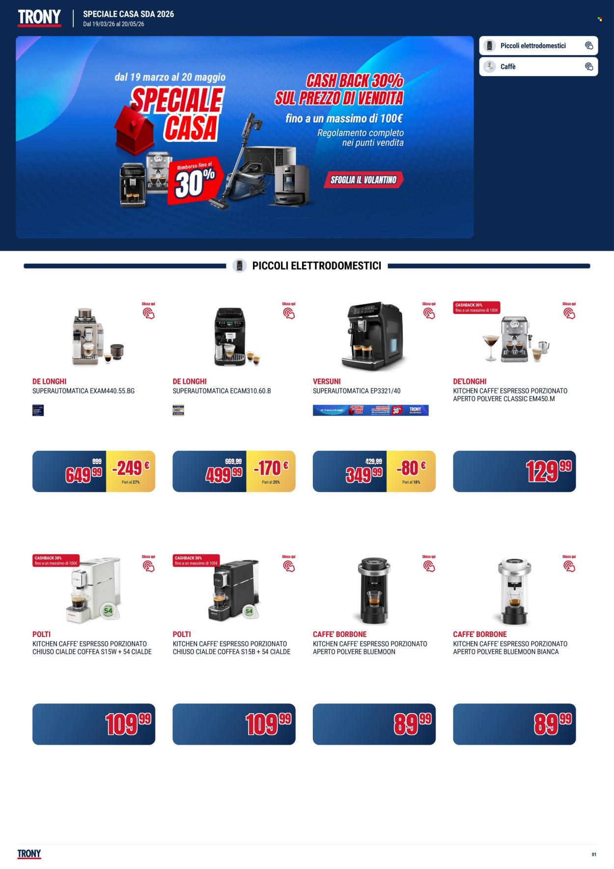 Volantino Trony - 19/3/2026 - 20/5/2026. Pagina 1