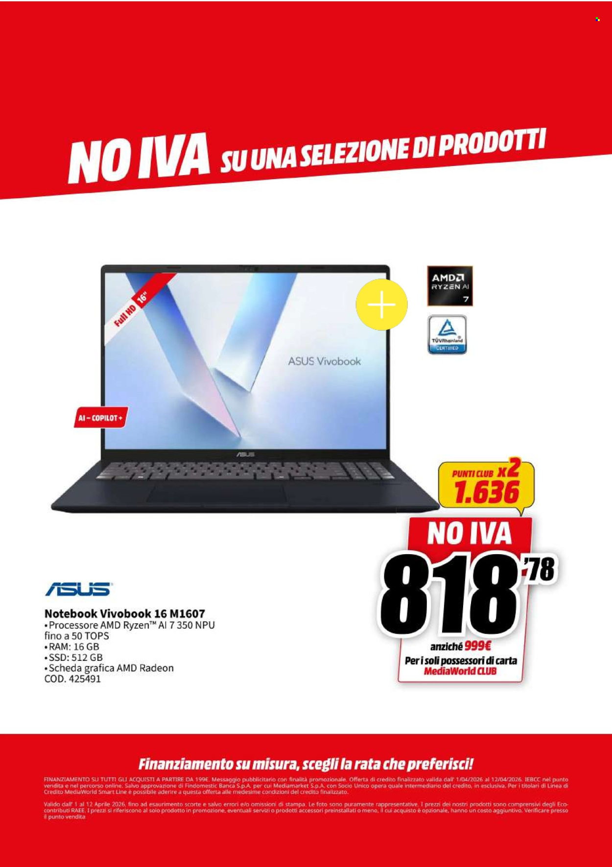 Volantino MediaWorld - 1/4/2026 - 12/4/2026. Pagina 14