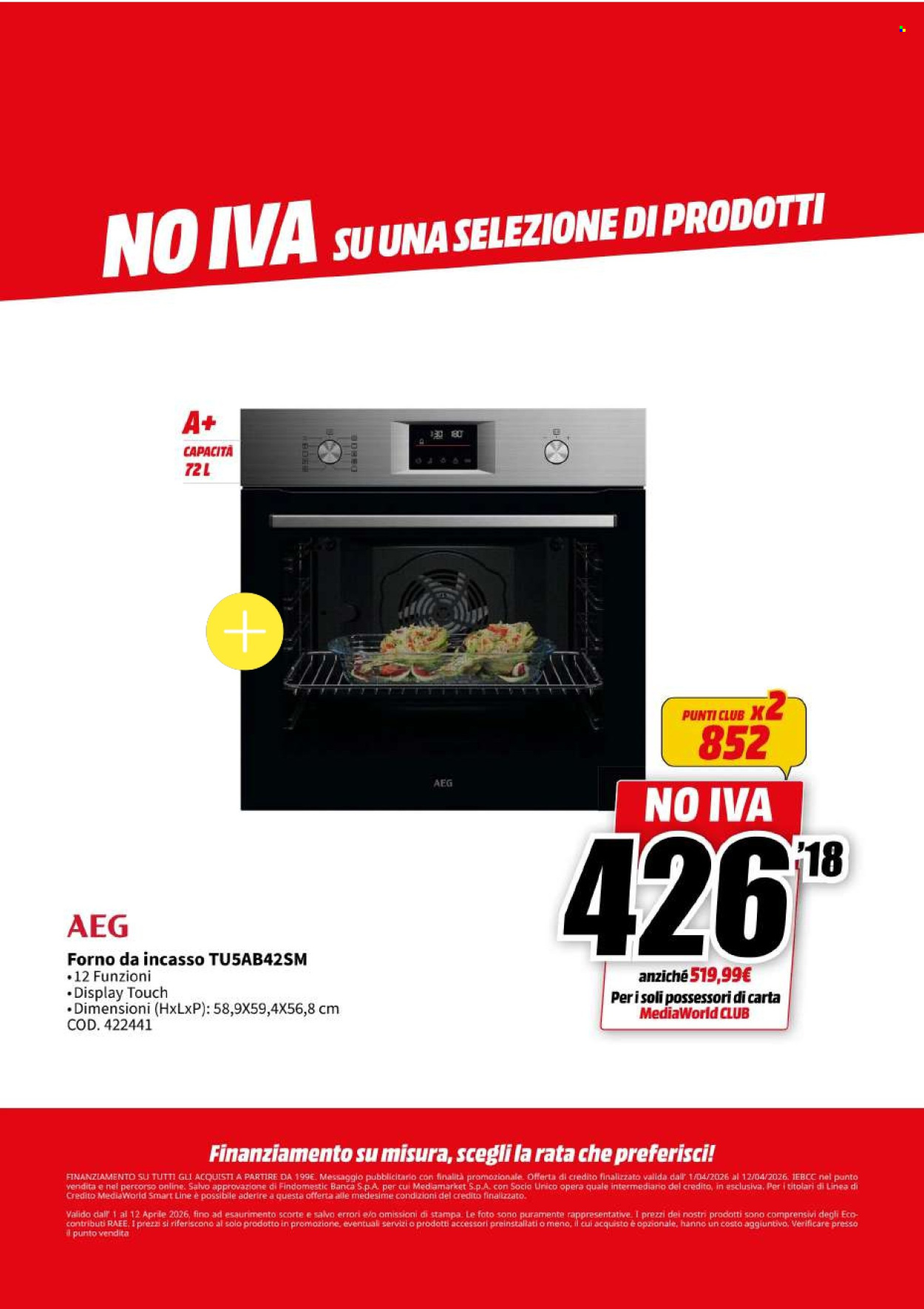 Volantino MediaWorld - 1/4/2026 - 12/4/2026. Pagina 41