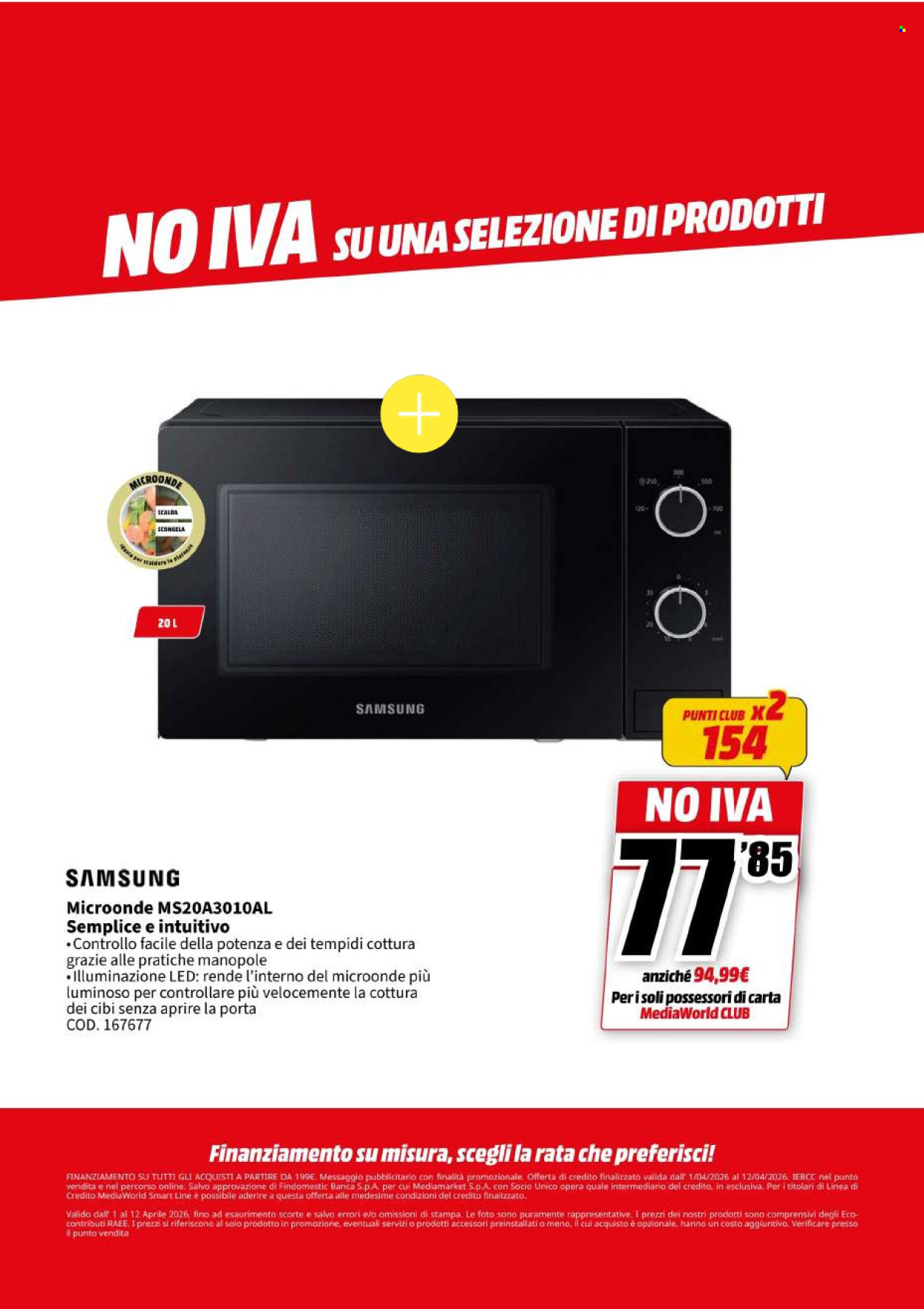 Volantino MediaWorld - 1/4/2026 - 12/4/2026. Pagina 44