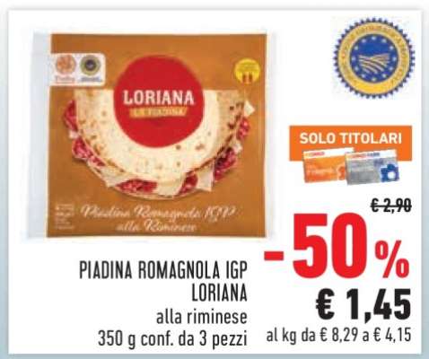 Piadina Romagnola IGP Loriana