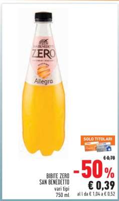BIBITE ZERO SAN BENEDETTO