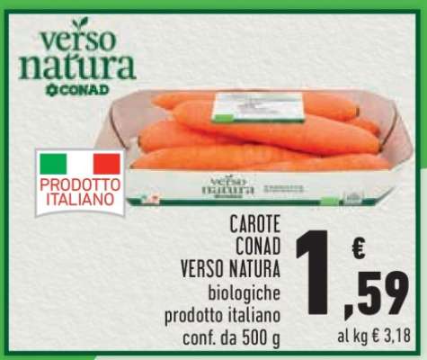 CAROTE CONAD VERSO NATURA