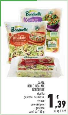 CARTA DELLE INSALATE BONDUELLE