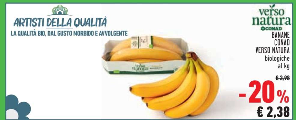 Banane Conad Verso Natura biologiche al kg