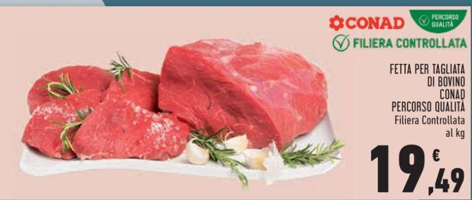 FETTA PER TAGLIATA DI BOVINO CONAD PERCORSO QUALITA
