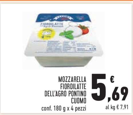 Mozzarella Fiordilatte dell'Agro Pontino Cuomo