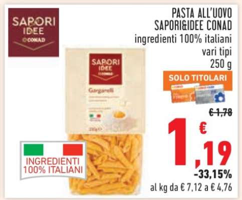 Pasta all'uovo Sapori&Idee Conad