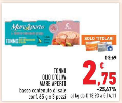 Tonno Olio d’Oliva Mare Aperto