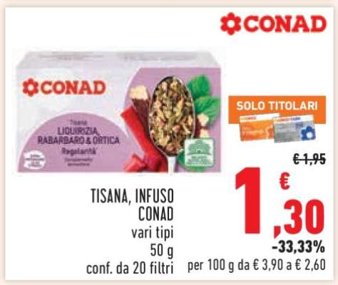 TISANA, INFUSO CONAD